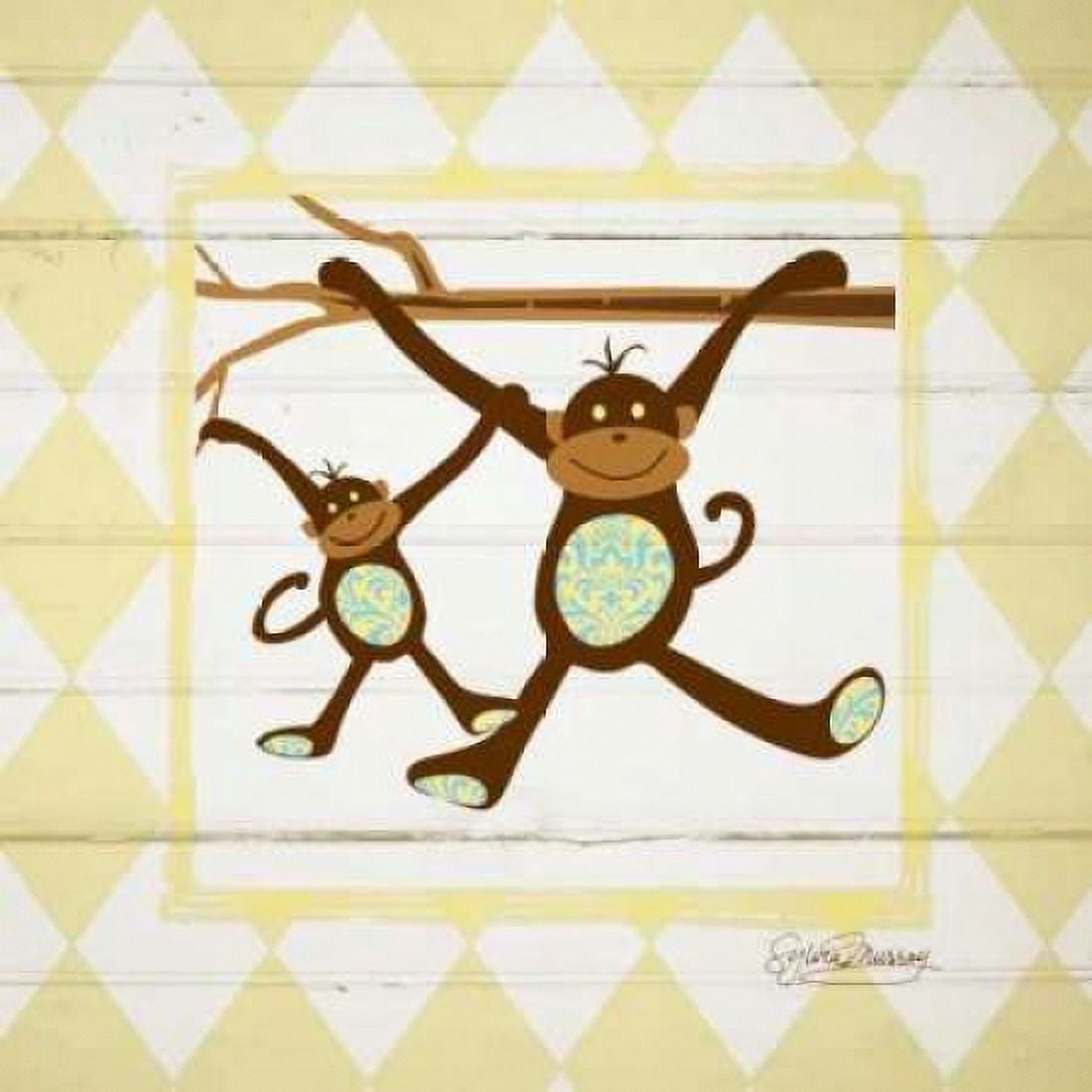 Monkeys Canvas Art - Sylvia Murray (24 x 24)