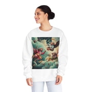 Monkeys Dont Fly Sweatshirt - Casual Wear with Artistic Print of Monkeys