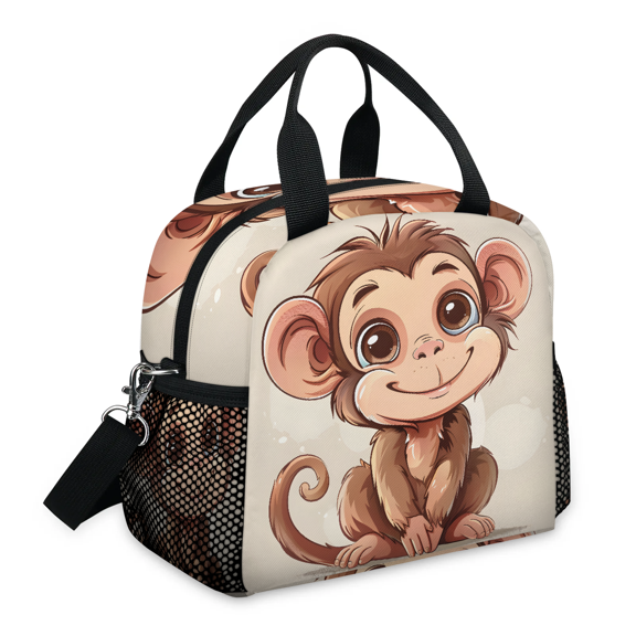 Monkeys Leak proof Reusable Lunch Box, Suitable for Picnicking, Office, Beach, Hiking, Insulated and Refrigerated Handbag - Suitable for Men and Women
