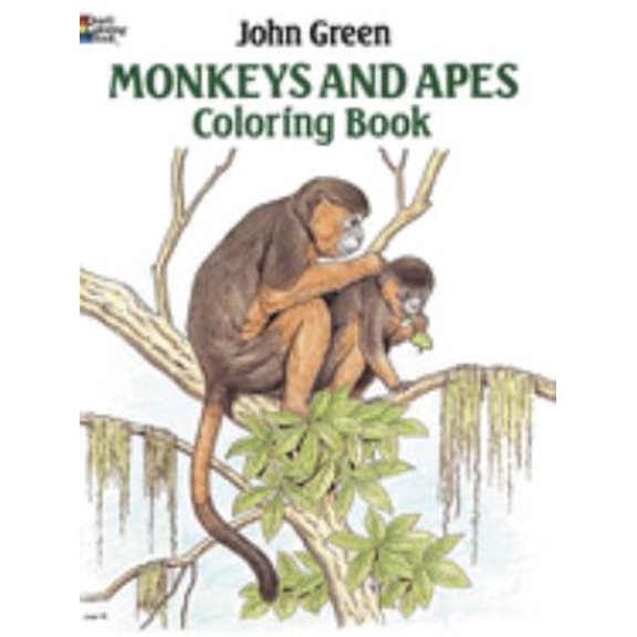 Pre-Owned Monkeys and Apes Coloring Book (Paperback) 0486257983 9780486257983