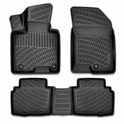 Monlion Floor Mats for Hyundai Tucson 2022-2026 Custom Fit All Weather TPE Floor Liners Waterproof Heavy Duty 3D Car Mats Front & Rear Black