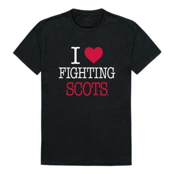 Monmouth College Fighting Scots I Love T-Shirt, Black - Extra Large