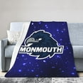 thumbnail image 1 of Monmouth University Hawks Fleece Blanket, Very Soft Microfiber Flannel Blanket for Couch Warm and Cozy for All Seasons, 1 of 1