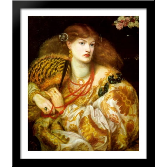 Monna Vanna 28x34 Large Black Wood Framed Print Art by Dante Gabriel Rossetti