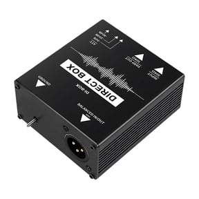 Mono Direct Box Passive Link, Balanced XLR Output for Live Sound Rehearsal Guitar Bass Rigs, Internal Isolation Design, Compact Metal Housing