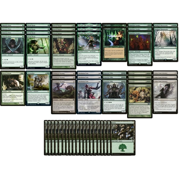 Mono Green Elf Ramp Deck - Huge Creatures - Very Powerful - 60 Card MTG!!!