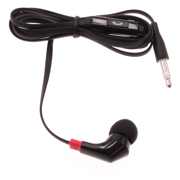 Mono Headset Earphone w Mic for Samsung Galaxy A05/A13 5G/A14 5G/A23 5G - Wired Earbud 3.5mm Single Headphone Hands-free Microphone Black