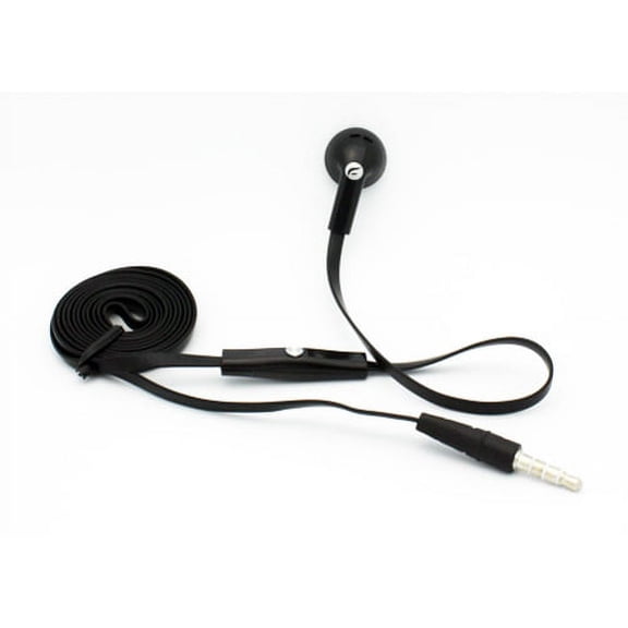 Mono Headset for Nokia C200 Phone, Nokia T20/T21 Tablet - Wired Earphone Single Earbud 3.5mm Headphone Flat Black for Nokia C200 Phone, Nokia T20/T21 Tablet