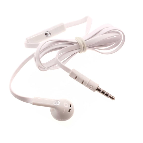 Mono Headset for TCL ION Z/X - Wired Earphone Single Earbud 3.5mm Headphone Flat White TCL ION Z/X