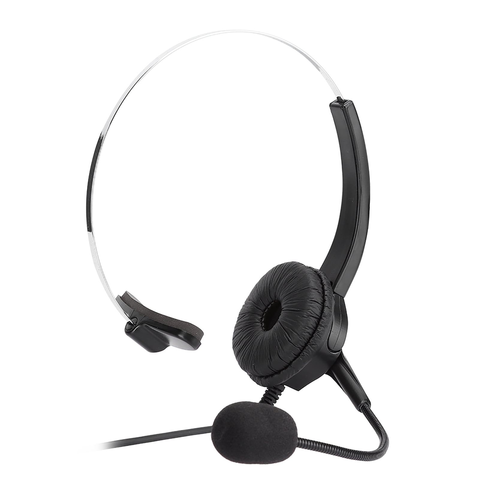 Mono Operator Telephone Headset, Monaural Headset Call Center Headset With Microphone With 3.5mm