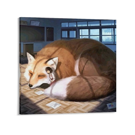 MonoKubo Illustrator Drawing Artist Japanese Art Wall Art Picture Painting Poster Canvas Print Posters Artworks Bedroom Living Room Decor 12x12inch(30x30cm)