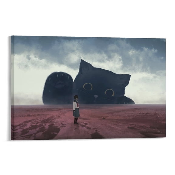 MonoKubo Japanese Artist Painting Megafauna Picture Print Wall Art Poster Painting Canvas Posters Artworks Gift Room Aesthetic 24x36inch(60x90cm)