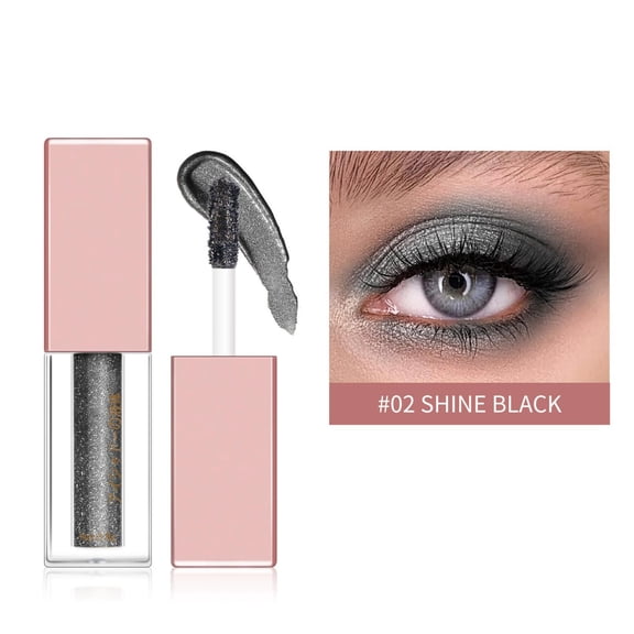 Monochromatic Liquid Eyeshadow, Shimmering Black Pearl with Large Glitter Sequins, Intense Highlight for Dramatic Eye Looks, Smudge Resistant Formula, 3ml