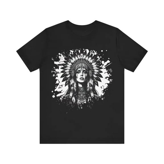 Monochromatic Tribal Grace - Jersey Short Sleeve Tee