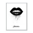 thumbnail image 1 of Monochrome Black Female Lips 30 in x 40 in Framed Painting Canvas Art Print, by Designart, 1 of 5