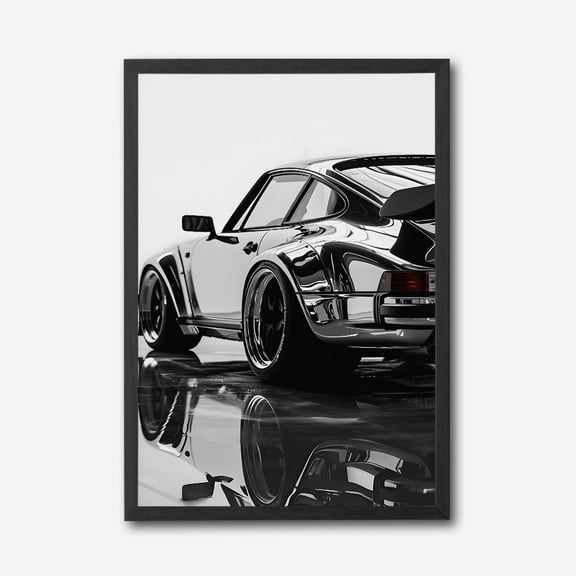 Monochrome Classic Sports Car Canvas Wall Art Modern Automotive Decor