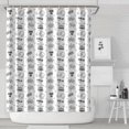 thumbnail image 1 of Monochrome Controllers Games Icons White Pattern Shower Curtain 84"x72" ,Bathroom Decorative Shower Curtains Set with 12 Hooks,Modern Waterproof Washable Shower Curtain, 1 of 6