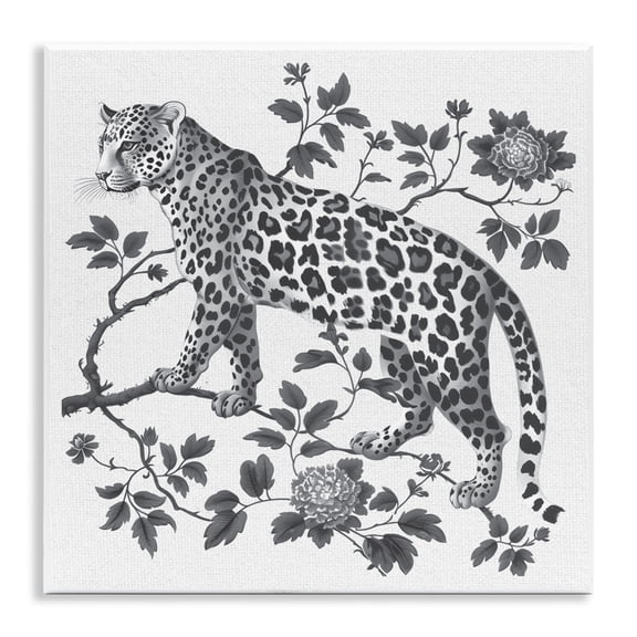 Monochrome Detail Leopard Wall Plaque Art, design by Lettered and Lined