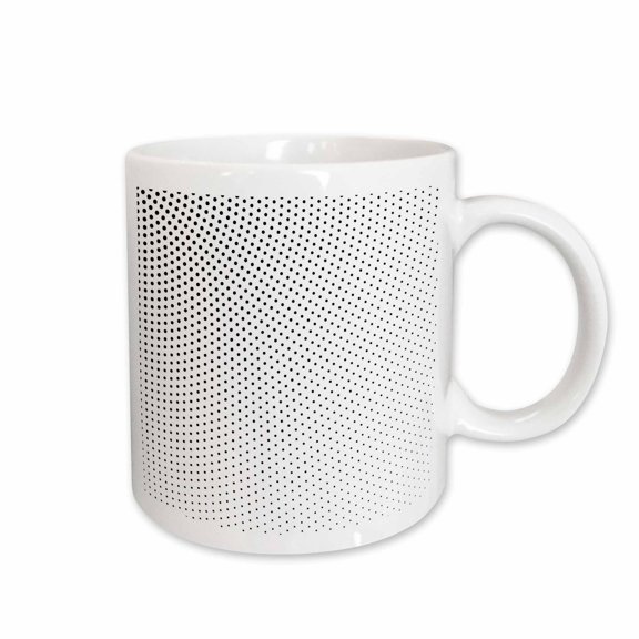 3drose, Monochrome Dot Pattern Background - Abstract Vector Design, 15oz Mug