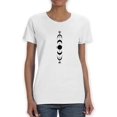 thumbnail image 1 of Monochrome Elegant Moons Shaped T-Shirt Women -Image by Shutterstock, Female Large, 1 of 4