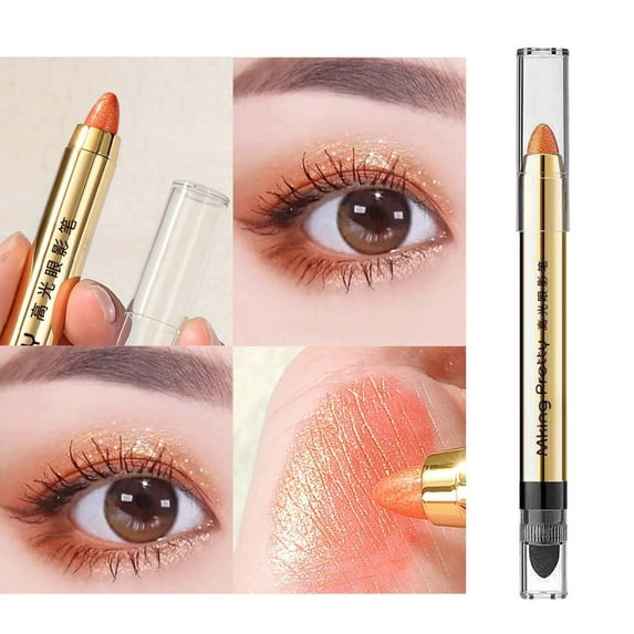 Monochrome Eye Shadow Pen, Pearlescent Eye Shadow, Fine Glitter Eye Shadow Pen for Brightening and Contouring, Long-Lasting Natural Finish with UV Protection and Clean, Radiant Complexion