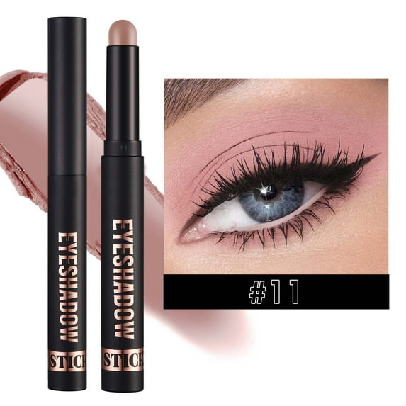 Monochrome Eye Shadow Stick, Shimmering Highlighting Eye Shadow, Matte Eye Shadow Pen, Long-Lasting Cream Eye Shadow Stick, 3g
