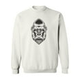 thumbnail image 1 of Monochrome Gorilla Head  Sweatshirt Men -Image by Shutterstock, Male 3X-Large, 1 of 4