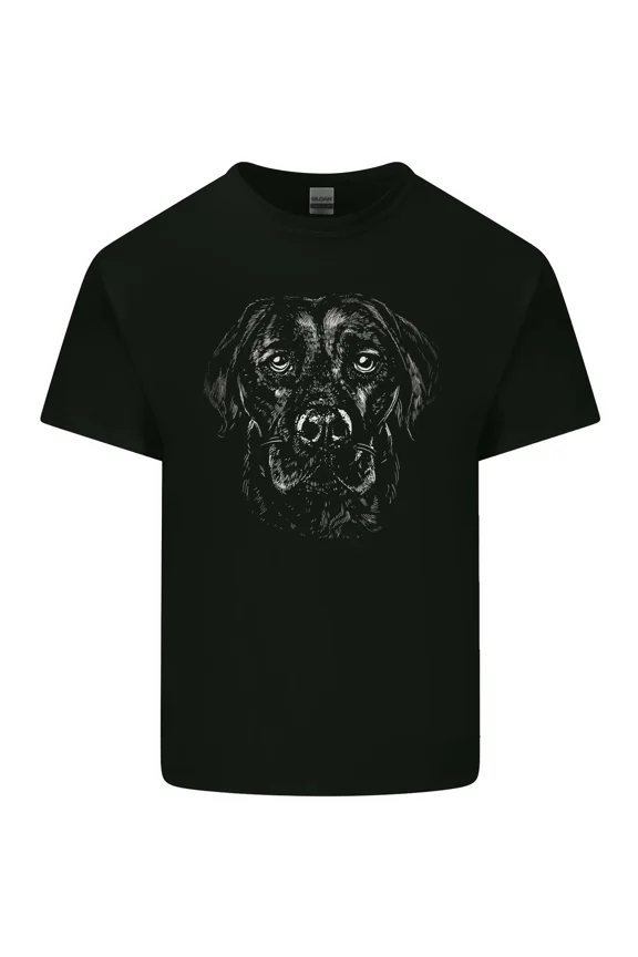 Monochrome Labrador Dog with a Cute Portrait for a Pet and Lover Unisex T-Shirt, up to size 5XL