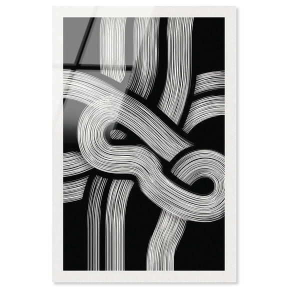 Monochrome Matrix I Acrylic Print Black Minimalist Art by Art Remedy, Ready to Hang, 10 x 15