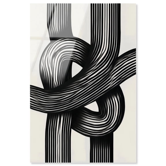 Monochrome Matrix II Acrylic Print Black Minimalist Art by Art Remedy, Ready to Hang, 10 x 15