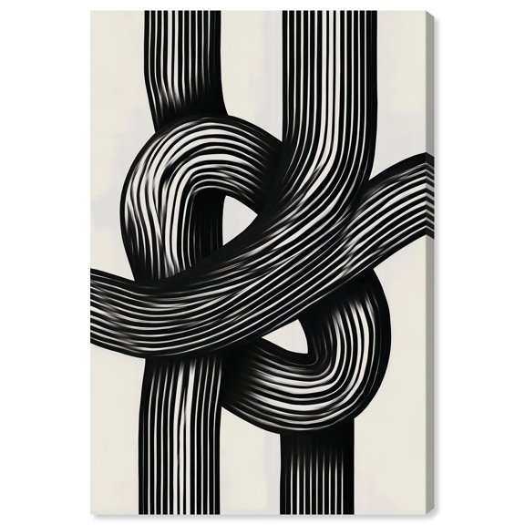 Monochrome Matrix II Canvas Print Black Minimalist Art by Art Remedy, Gallery Wrapped, 16 x 24