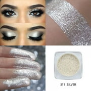 Monochrome Shimmer Eye Glitter Powder Waterproof Makeup Satin Flash Gold Red White Blue Eyeshadow Palette