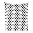 thumbnail image 1 of Monochrome Soft Flannel Fleece Blanket, Small Diagonal Squares Monotone Style Abstract Minimalist Pattern, Cozy Plush for Indoor and Outdoor Use, 60" x 80", Charcoal Grey and White, by Ambesonne, 1 of 6