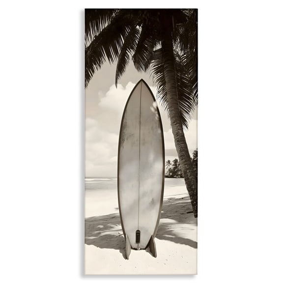 Stupell Industries Monochrome Surf Paradise Canvas Wall Art, design by LSR Design Studio, 24 x 10