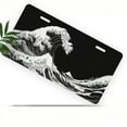 thumbnail image 1 of Monochrome Wave Front License Plate, Metal License Plate, Funny Standard Plates Personalized Novelty Decorative For Men/Women/Boys/Girls Car 6×12 Inch, 1 of 6