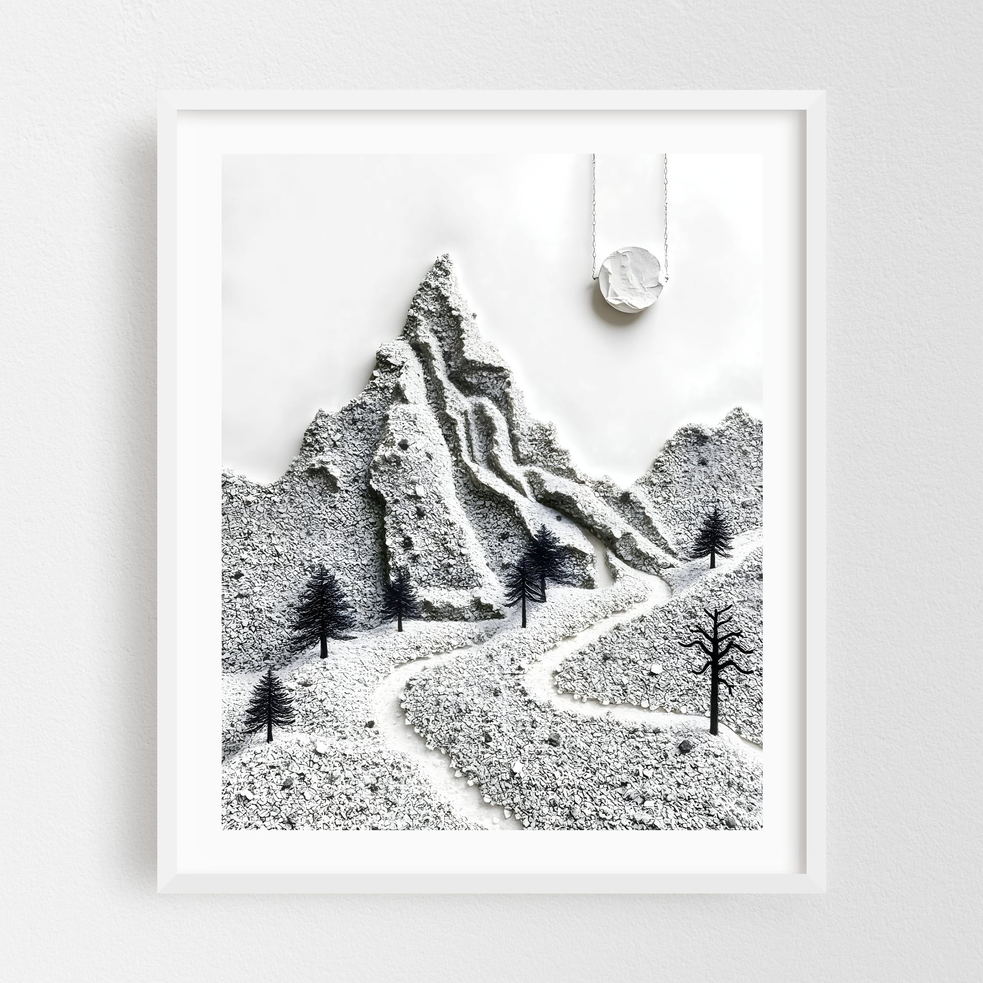 Picture Idea: Monochrome Winter India Illustration Mountain Black And White