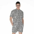 thumbnail image 1 of Monochrome Zentangle Pattern Short Sleeve Men'S Rompers Casual Summer Jumpsuits Outfit, 1 of 4