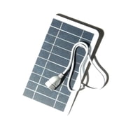Monocrystalline Silicon Solar Panel Solar 2W 5V Small Solar Panel with USB DIY Monocrystalline Silicon Solar Cell Waterproof Camping Portable Power Solar Panel for Power Bank Mobile Phone