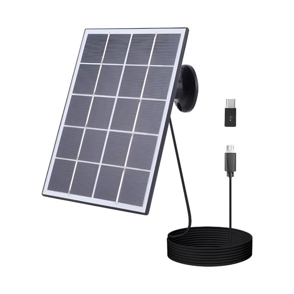 Monocrystalline Solar Device Panel With Tall Energy Conversion Efficiency for Outdoor Tasks Camping Hiking and USB Device Charging in Sunlight Conditions.