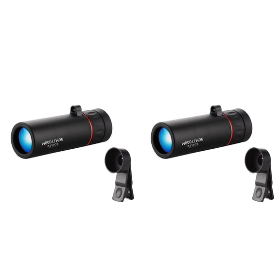 Monocular HD Mini Portable Waterproof Binoculars For Phone Shooting, 3.42x1.42 inch, black 2PCS
