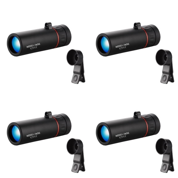Monocular HD Mini Portable Waterproof Binoculars For Phone Shooting, 3.42x1.42 inch, black 4PCS