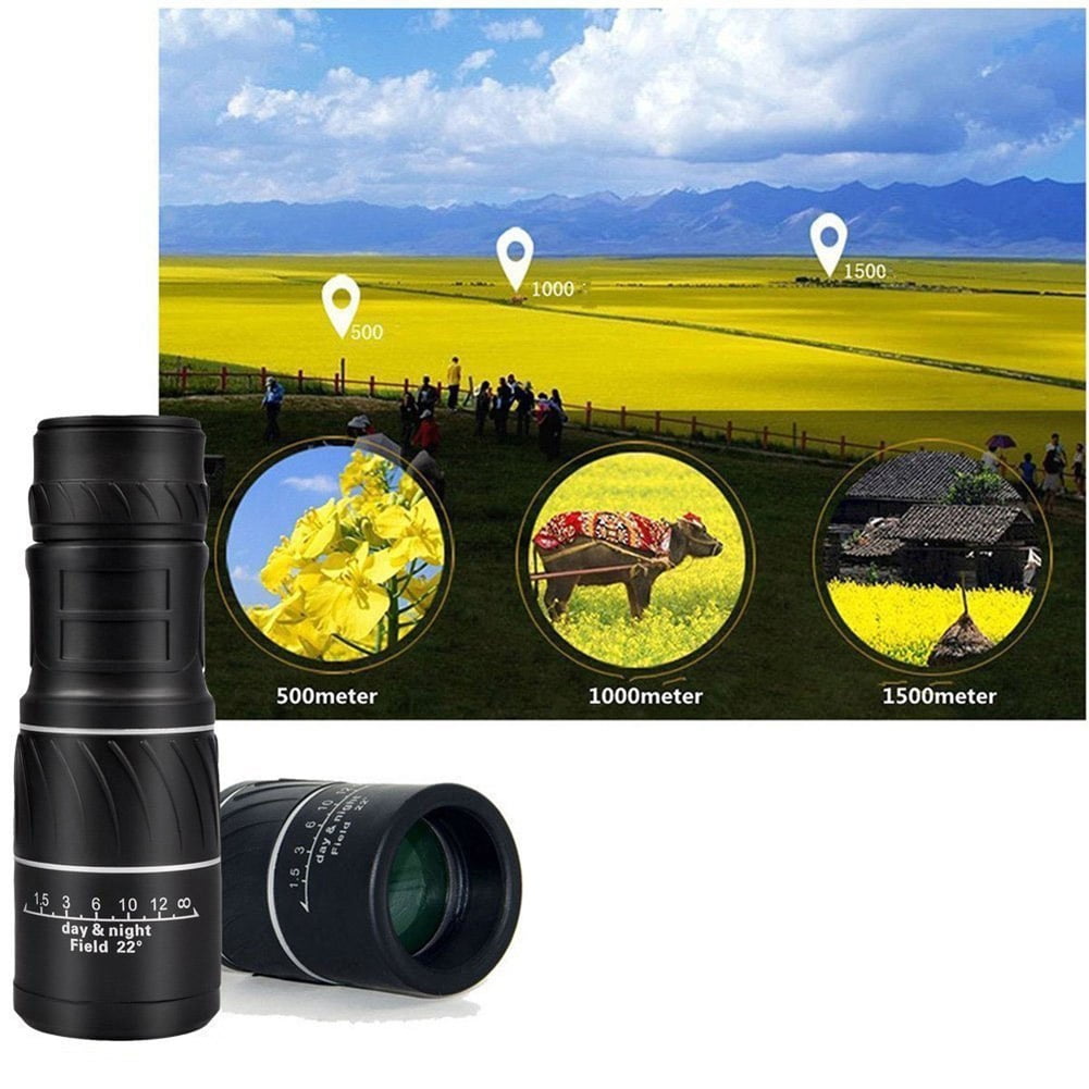 Monoculaire Télescope 16x52 HD Prisme BAK4 - Compact Pour Observation Oiseaux, Randonnée Et Cadeaux