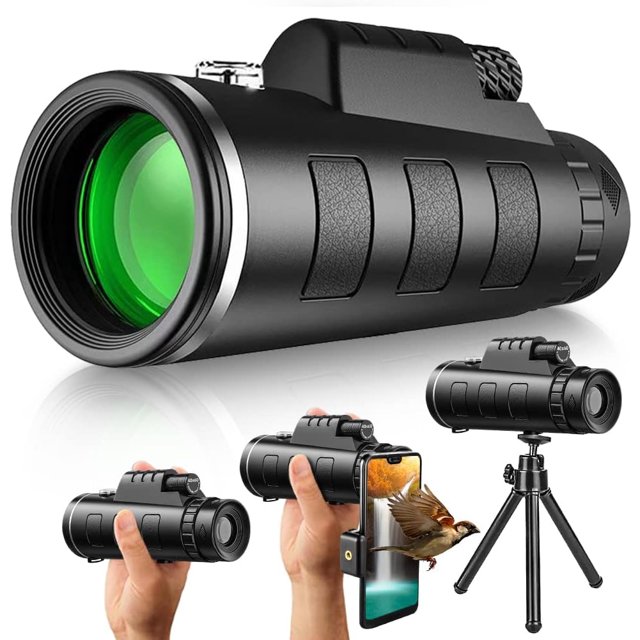 Monocular Telescope, 80 x 100 High Power HD Monocular with Smartphone