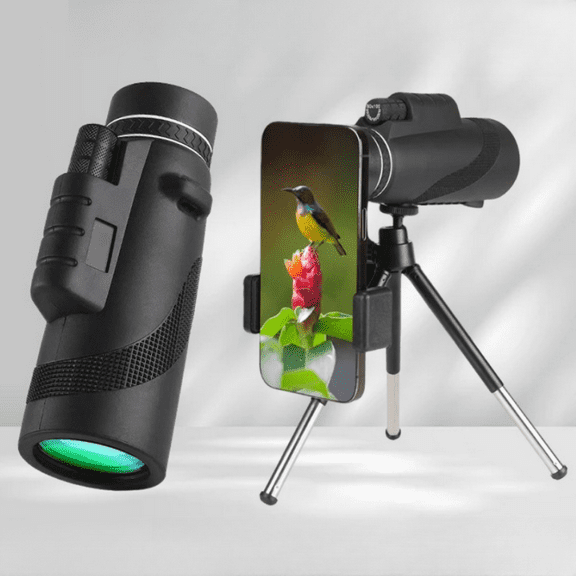 Monocular Telescope 80X100 Powerful High Definition Zoom Low Night Vision Binoculars with SmartPhone Holder For Hunting Camping