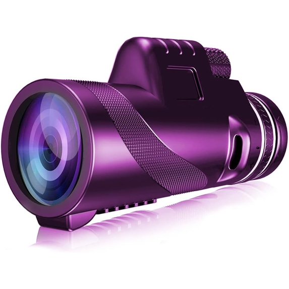Monocular-Telescope 80x100 High Powered Monocular with Tripod and Smartphone Adapter High Definition Monoculars for Adults Suitable for Hiking Hunting Stargazing,Purple