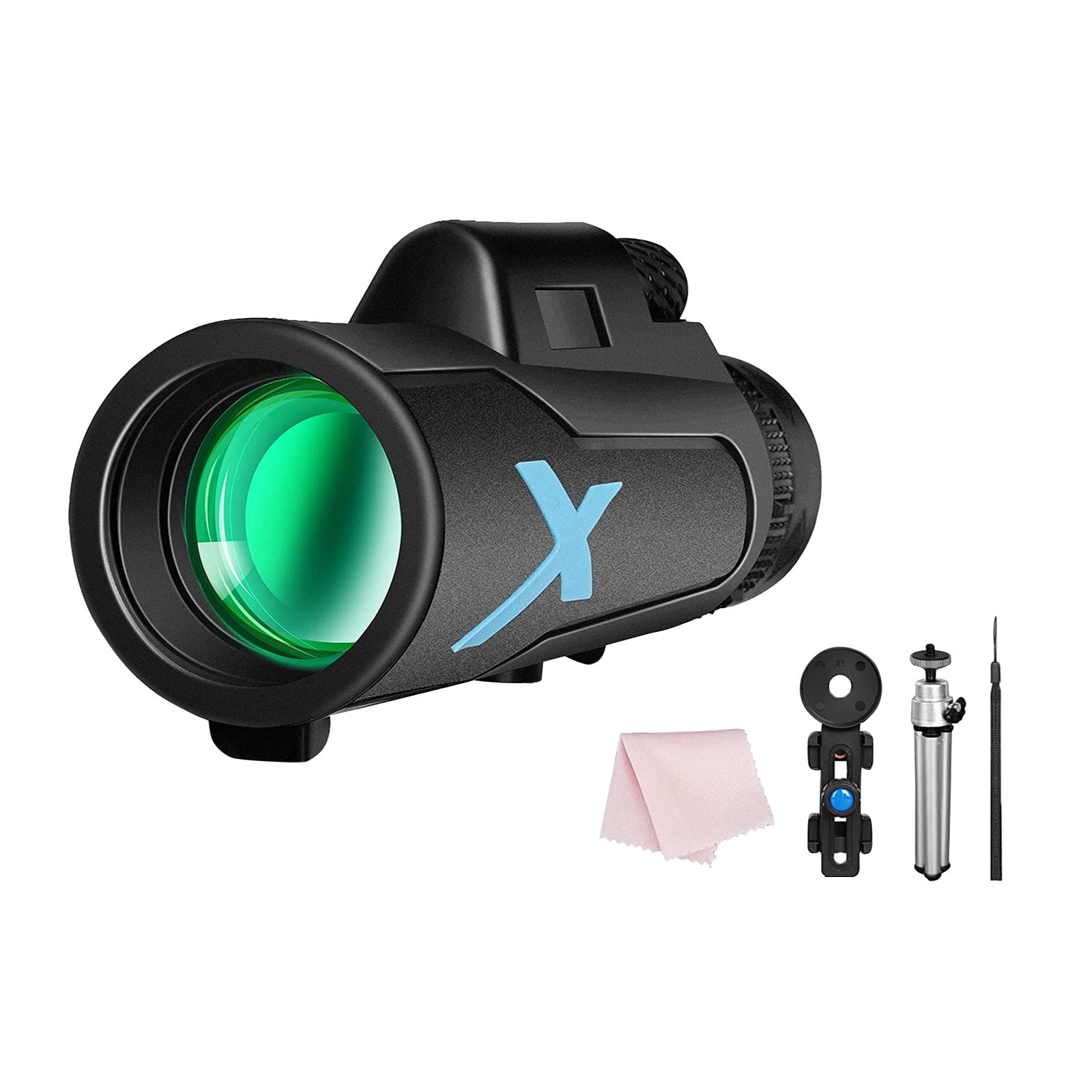 Monocular Telescope High Power Monocular For Adults With Phone Adapter Tripod Hand Strap Low For