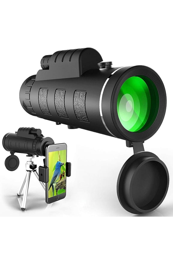 Monocular Telescope Hunting Camping Travel Water Spotting Fishing Outdoor Hiking Smartphone Adapter Camera Tripod Essential Phone Scope Great Light Night Binoculars Spotting Scope