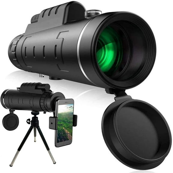 Monocular Telescope with Tripod under $5! Yrmaups Monocular Telescope, 50x60 High Power Scope for Adults with Phone Adapter, Waterproof and Fogproof, for Bird Watching and Outdoor