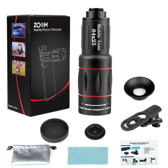 Monocular Zoom Telescope 18X 28X 36X 64X Long Range Telescope For Mobile Phone Lens Camera For Outdoor Tourism Camping