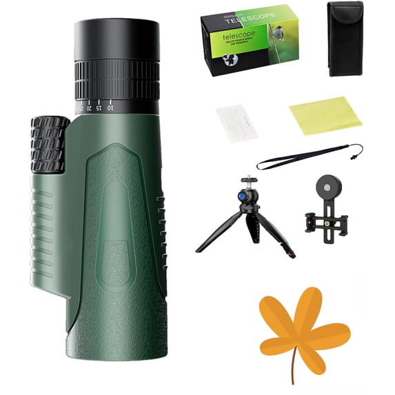 Monoculars - High Powered Scope, Portable Refractor | 50mm High Definition Lens, Larger Vision Gear for Bird Watching, Outdoor Travel, Compact Optical Equipment for Adults, Kids